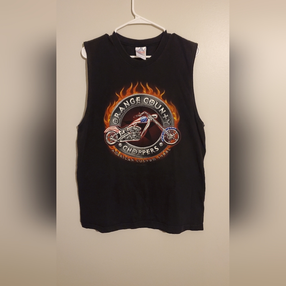 Size L-Vintage 00s Orange County Choppers Sleveless Shirt